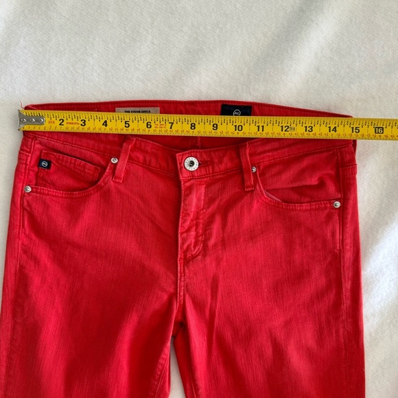 Adriano Goldschmied AG Red Slim Straight Ankle Jeans Size 28R - Picture 6 of 12